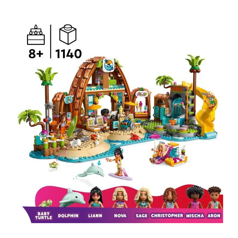 LEGO Friends 42673 Beach Resort Vacation - Building Set for Girls Ages