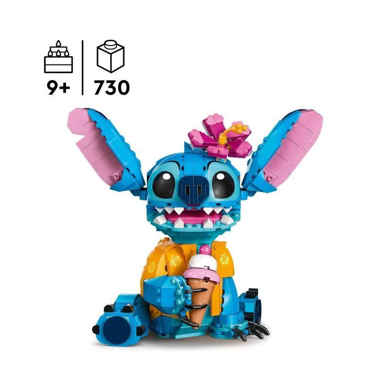 LEGO | Disney 43249 Stitch, Building Set for Kids, Ice Cream Cone and