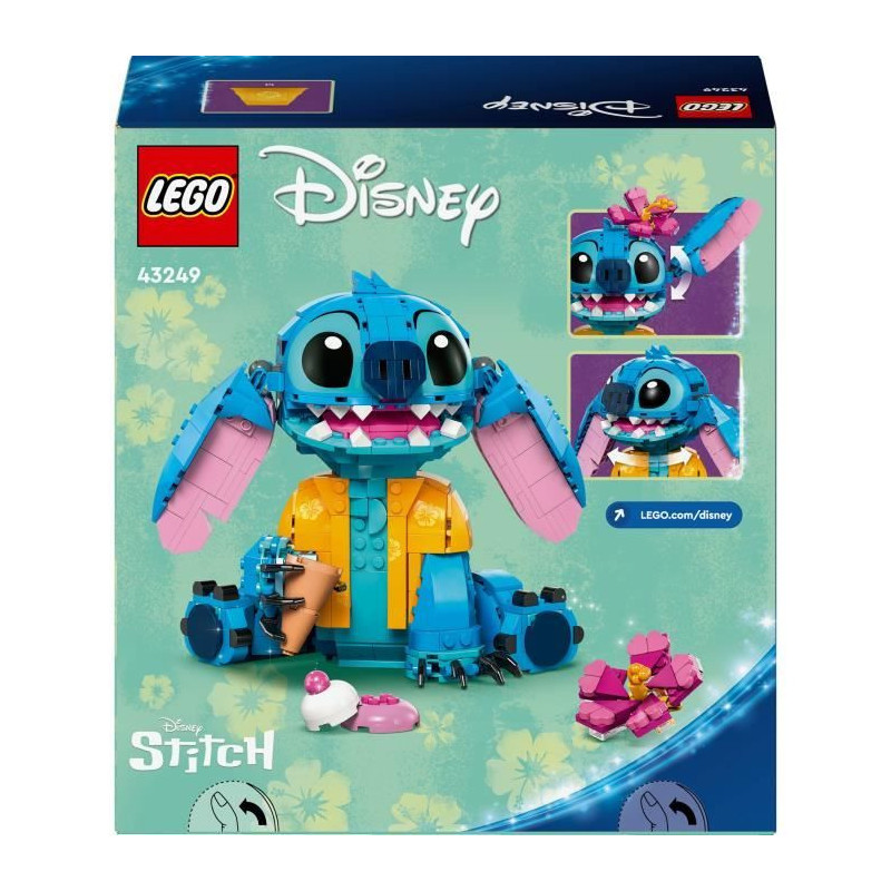 LEGO | Disney 43249 Stitch, Building Set for Kids, Ice Cream Cone and