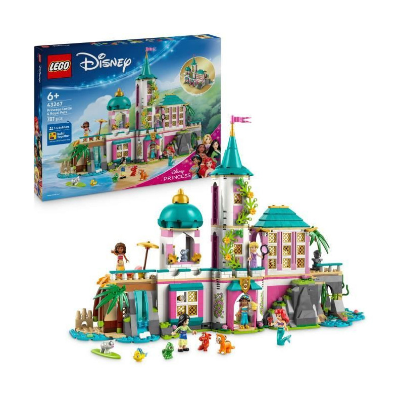 LEGO | Disney 43267 Princess Castle and Royal Pets - Game for Girls Ag