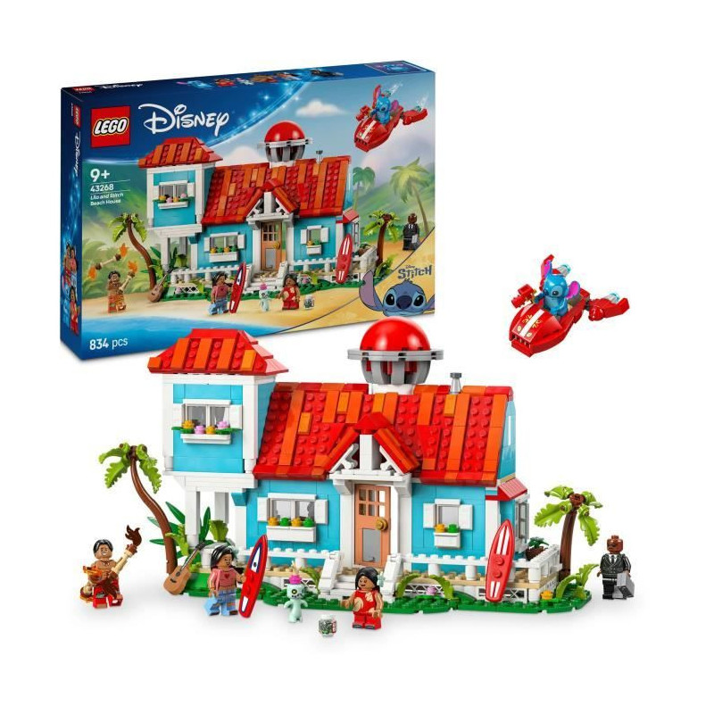 LEGO | Disney Lilo & Stitch's Beach House, Building Set for Kids and F
