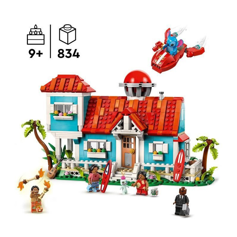 LEGO | Disney Lilo & Stitch's Beach House, Building Set for Kids and F