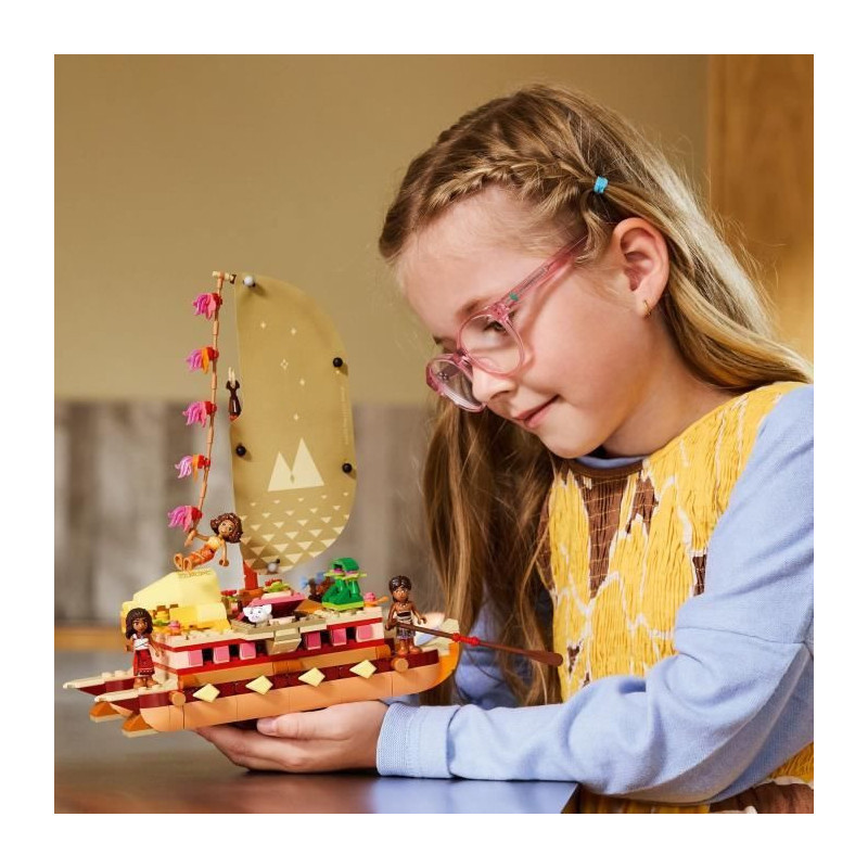 LEGO | Disney 43270 Moana's Adventure Ship - Building Toy and Gift for