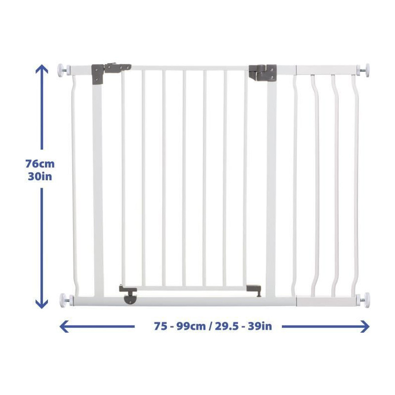 Safety barrier and 18 cm extension - DREAMBABY - LIBERTY - 1 barrier +