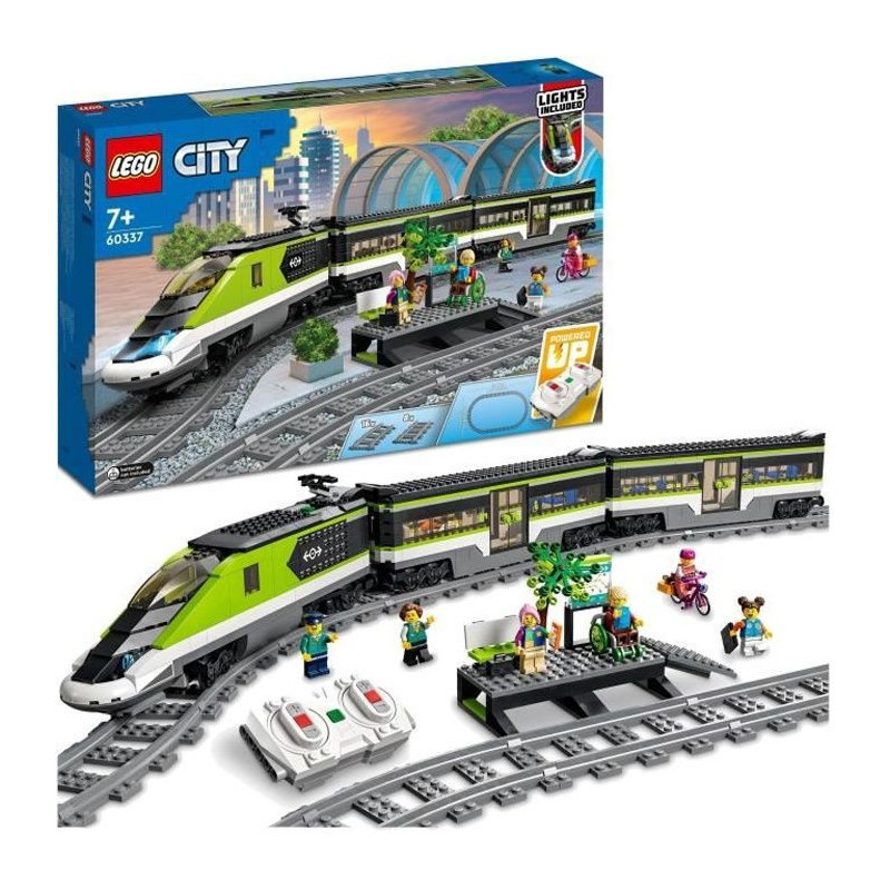 LEGO 60337 City Express Passenger Train, Remote Control Locomotive Toy