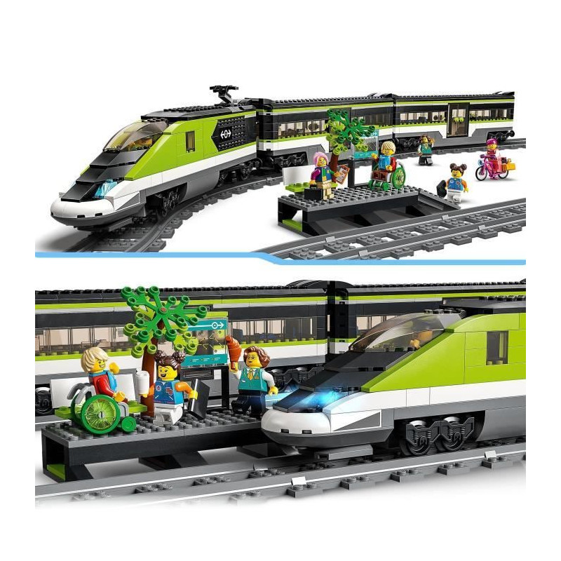 LEGO 60337 City Express Passenger Train, Remote Control Locomotive Toy