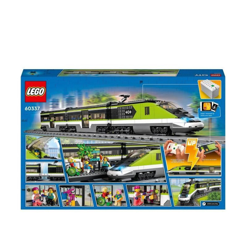 LEGO 60337 City Express Passenger Train, Remote Control Locomotive Toy