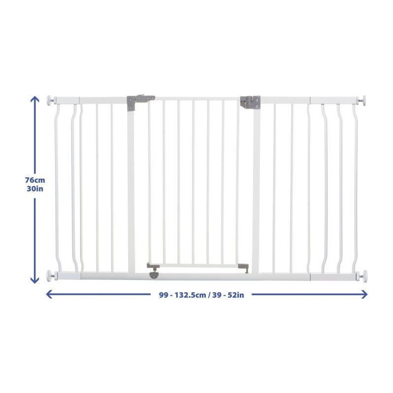 Safety barrier - DREAMBABY - LIBERTY - 1 barrier + 2 extensions - 126-