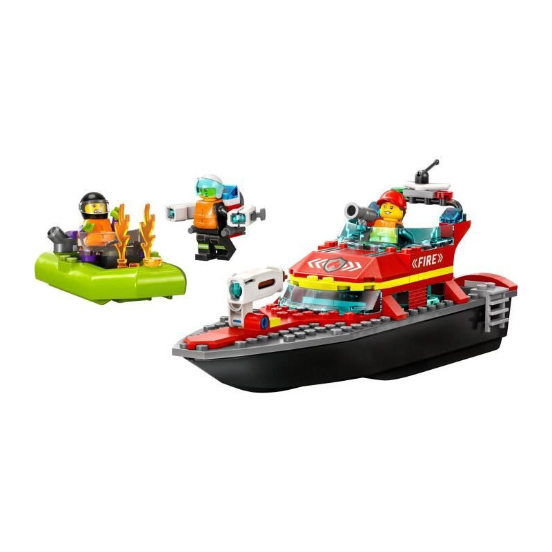 Lego City 60373 The firefighters' rescue boat, floating toy, jetpack a