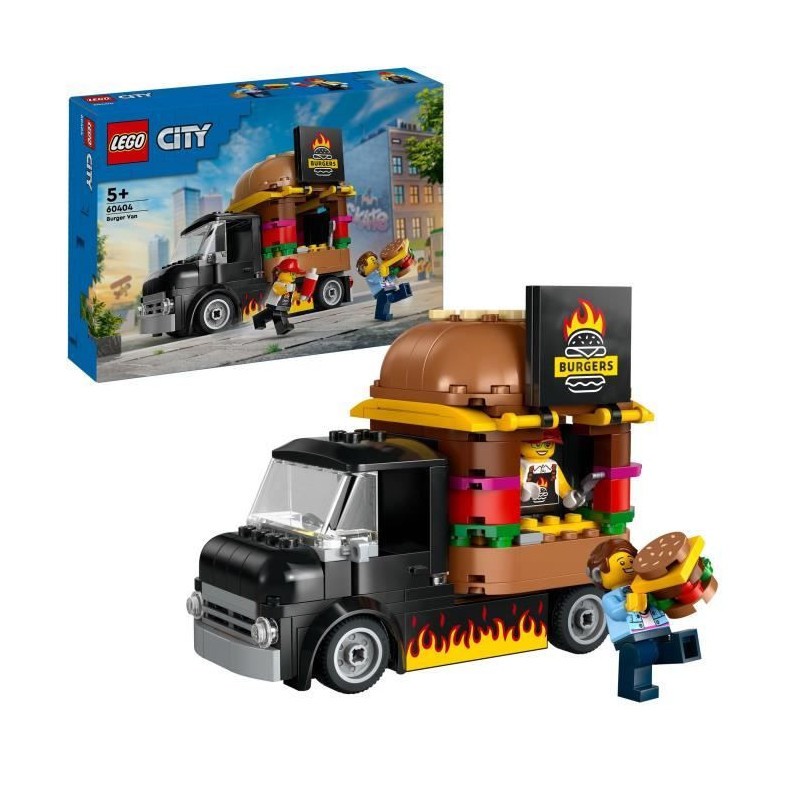 LEGO 60404 City Burgers Food Truck, Van Toy, Imaginative Play with Van