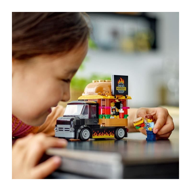 LEGO 60404 City Burgers Food Truck, Van Toy, Imaginative Play with Van