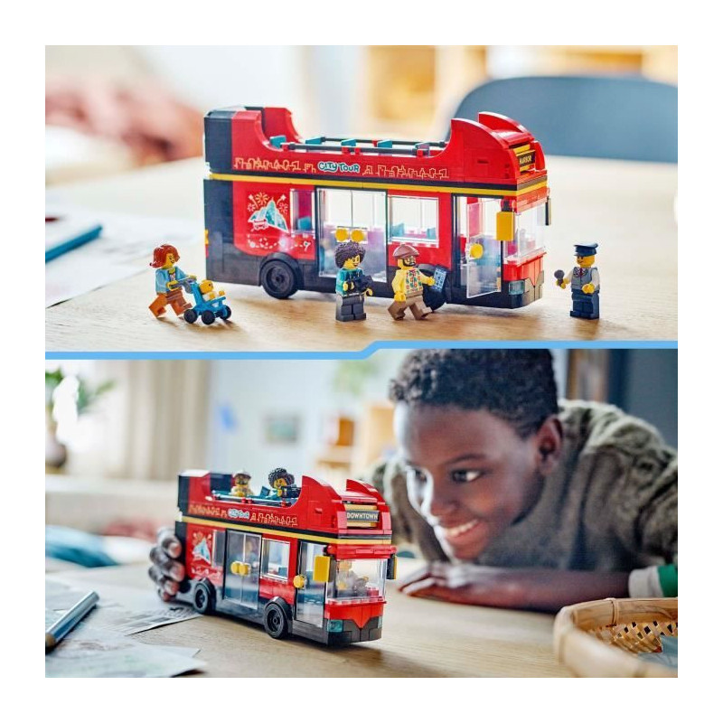LEGO City 60407 Red Double-Decker Bus, Toy Bus, Vehicle for Kids Ages