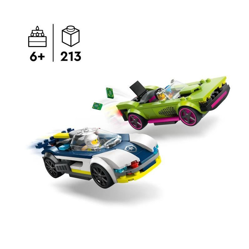 LEGO 60415 City The Chase between the Police Car and the Super Car, To
