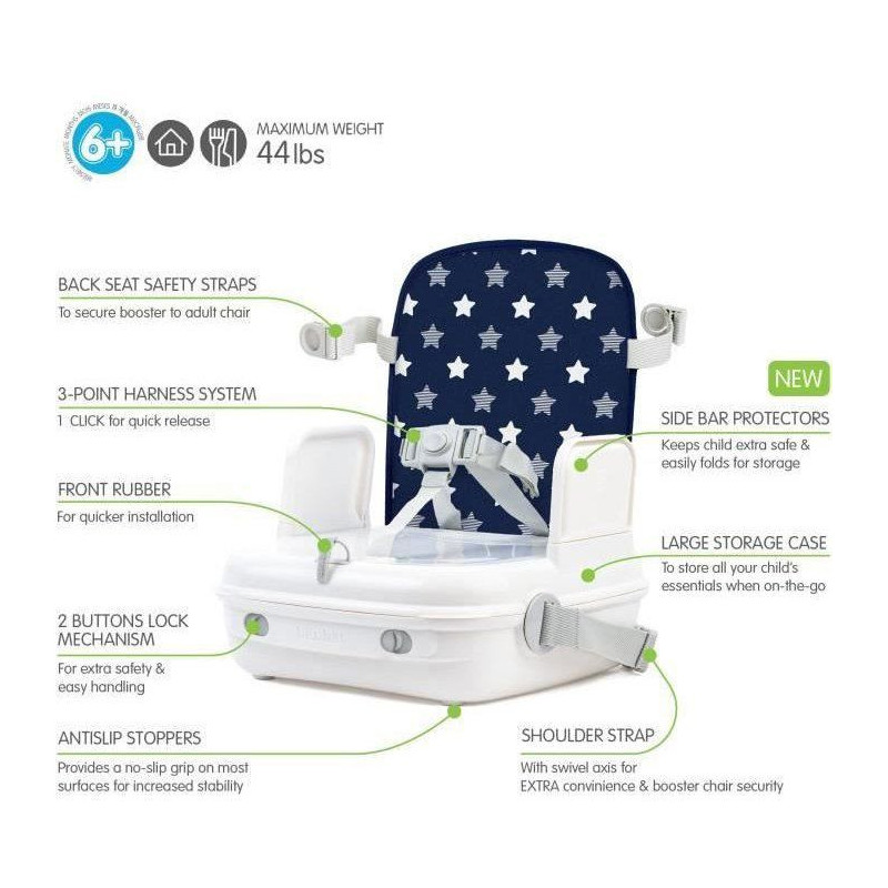 Baby booster seat for dining table - BENBAT - Portable and washable -