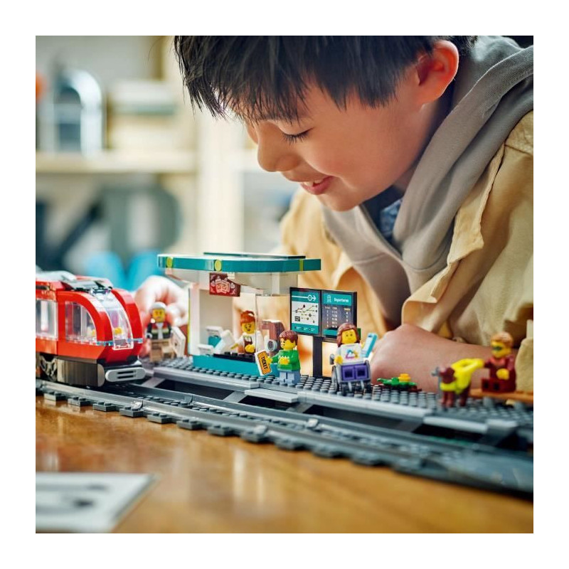 LEGO City 60423 Downtown Tram and Station Vehicle for Kids Ages 7 and