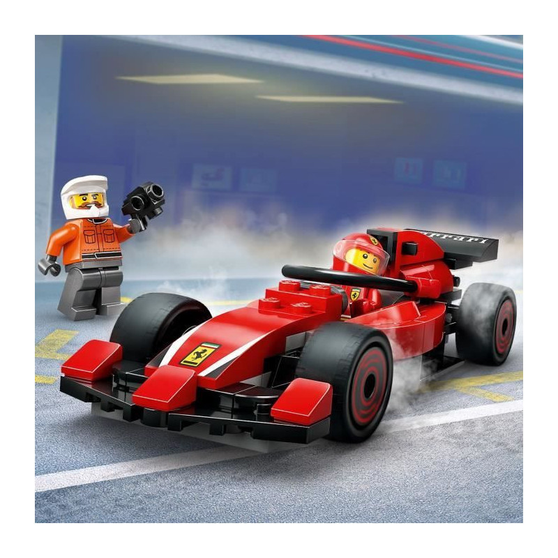 LEGO City 60443 F1 Pit Stop with Ferrari Car - Toy for Boys Ages 6 and