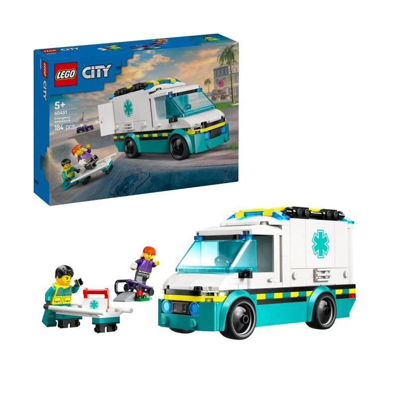 LEGO City 60451 Rescue Ambulance - Building Toy for Boys Aged 5