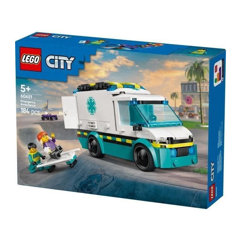 LEGO City 60451 Rescue Ambulance - Building Toy for Boys Aged 5