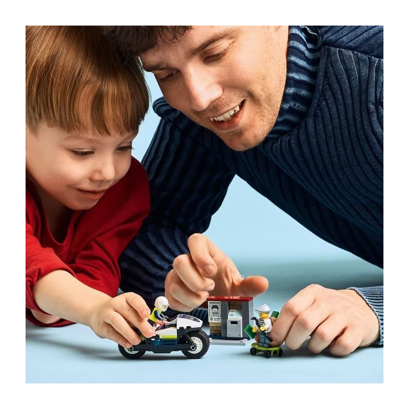LEGO City 60455 Police Motorcycle Chase - Building Set for Ages 4 and