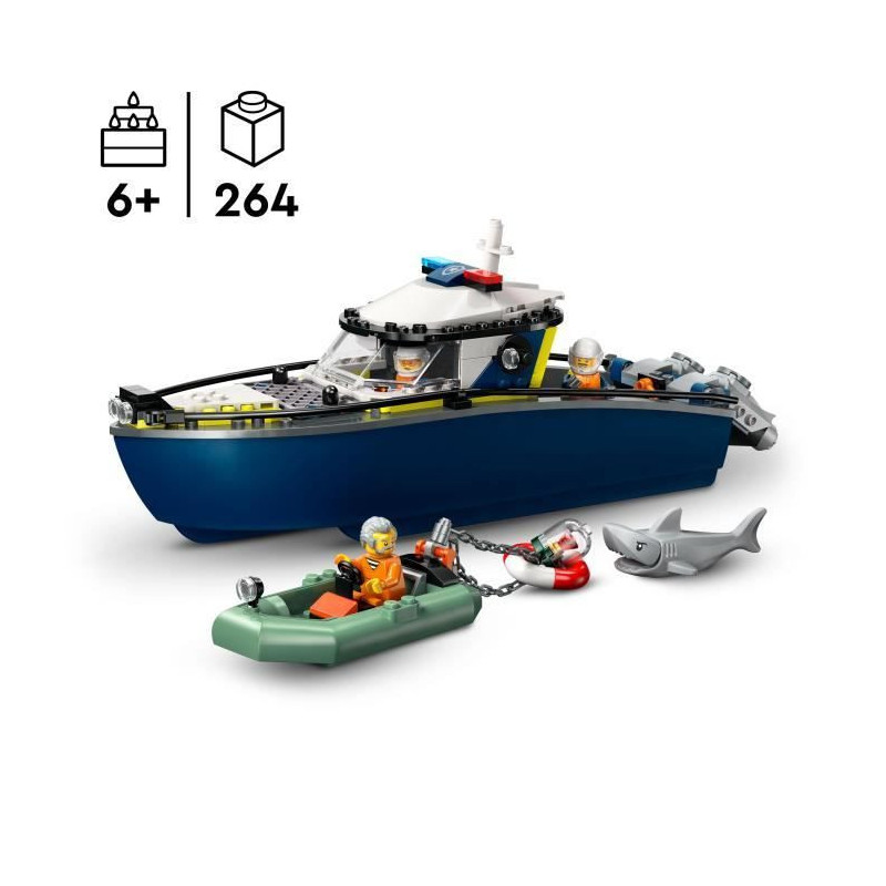 LEGO City 60456 Police Boat Chase - Toy for Boys Ages 6 and Up