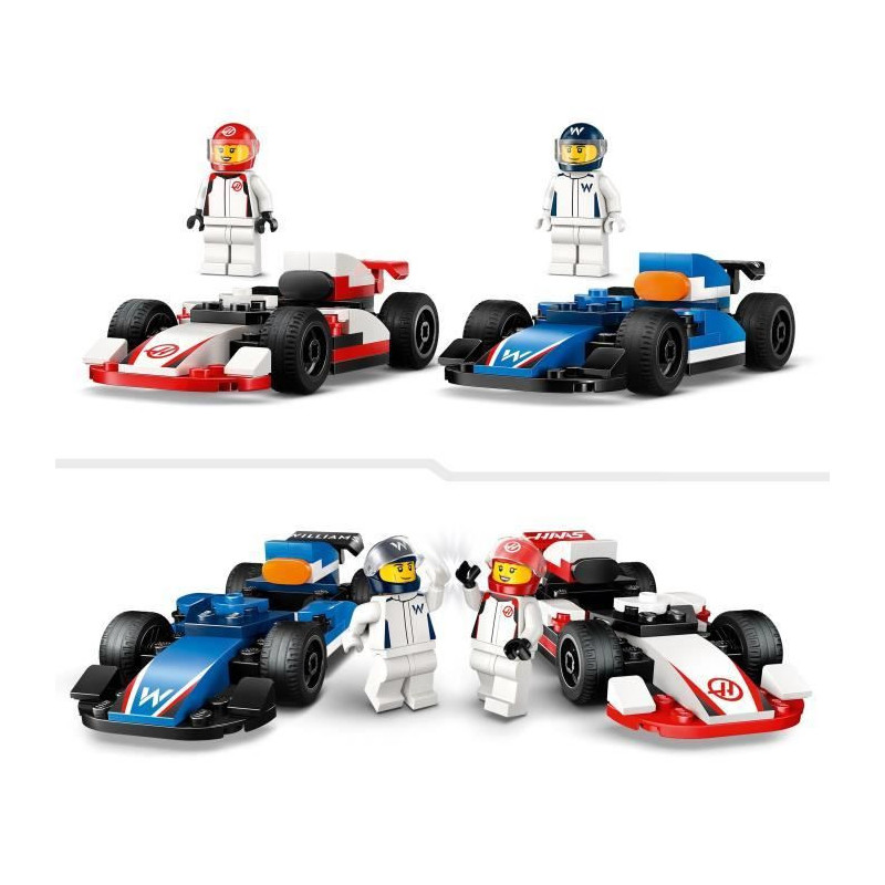 LEGO City 60464 Williams Racing and Haas F1 Racing Cars - Toy for 4 ye