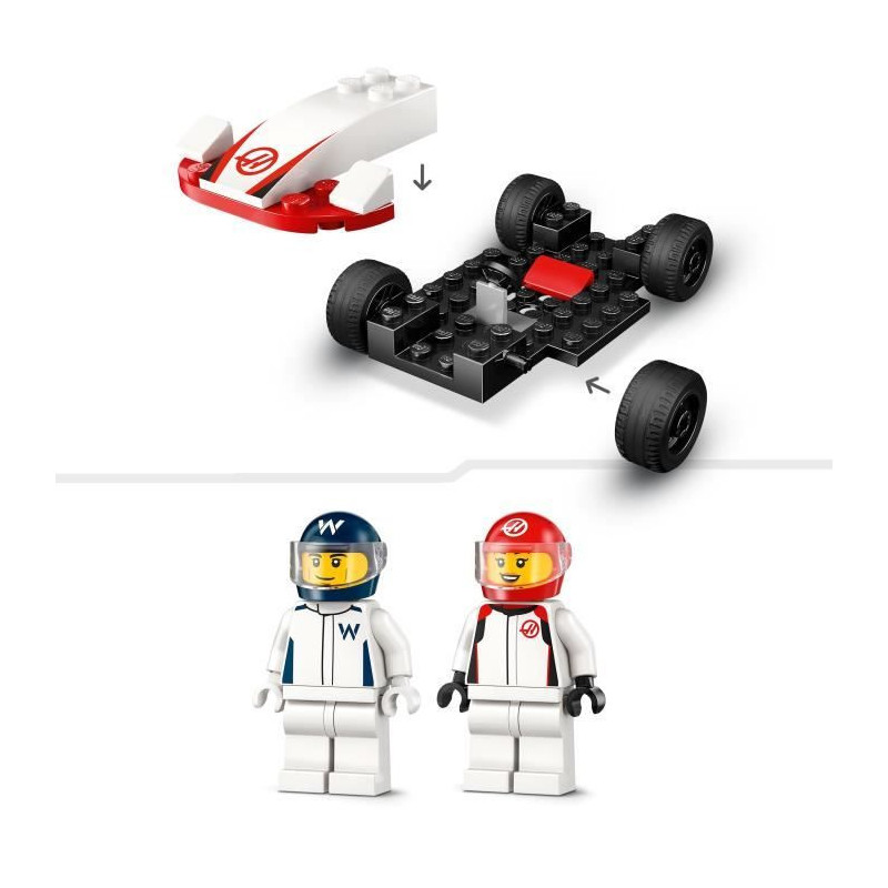 LEGO City 60464 Williams Racing and Haas F1 Racing Cars - Toy for 4 ye