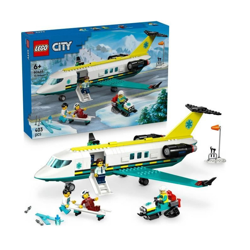 LEGO City 60465 Air Rescue Ambulance - Building Set for Boys Ages 6 an