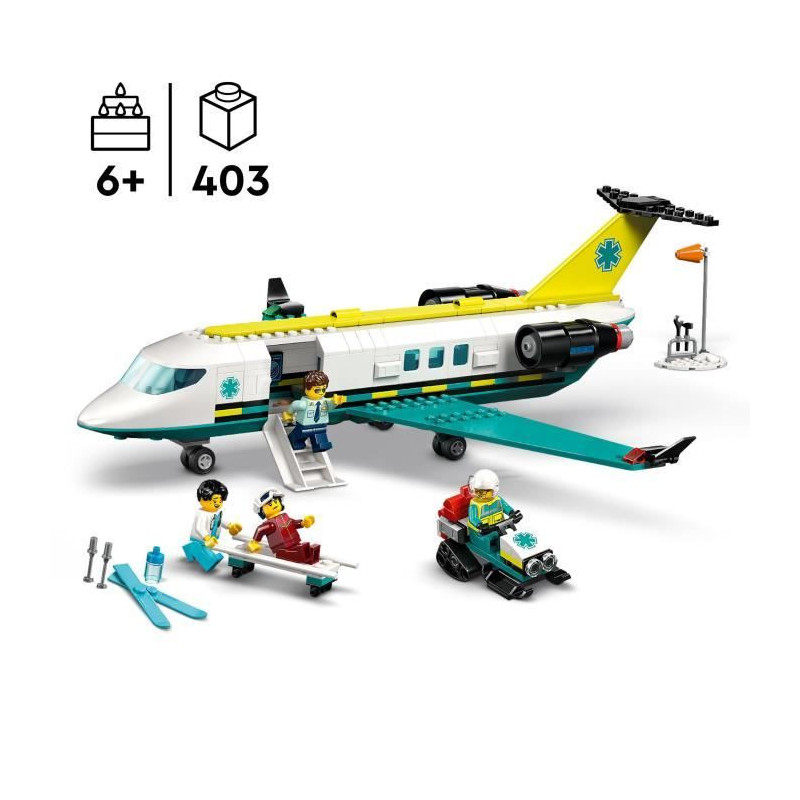 LEGO City 60465 Air Rescue Ambulance - Building Set for Boys Ages 6 an