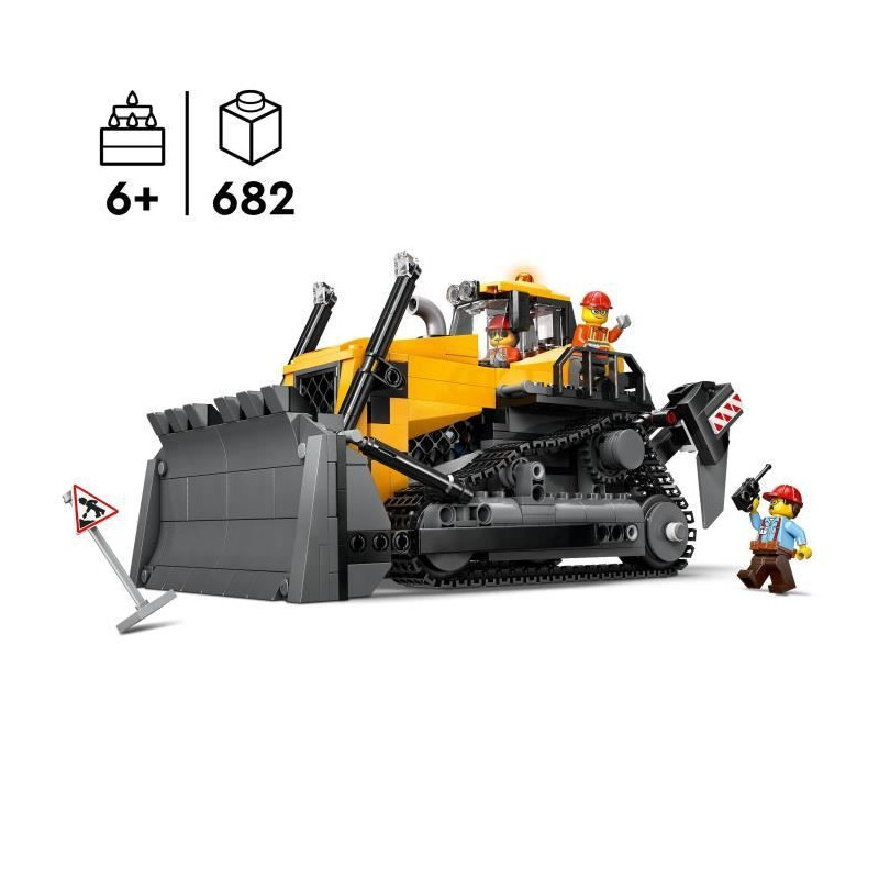 LEGO City 60466 Yellow Bulldozer - Construction Set for Boys or Girls
