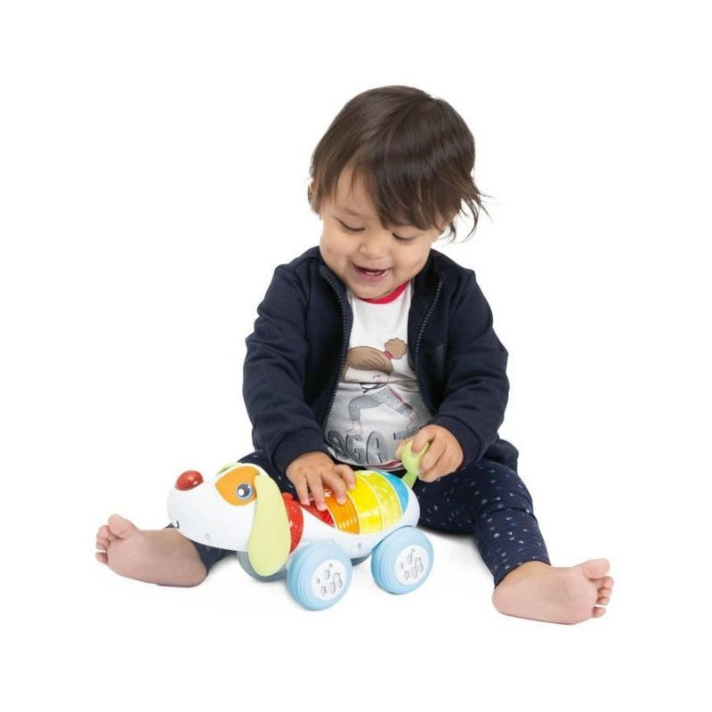 Pull-along toy - Chicco - Dog Ré Mi - White - 18 months - Indoor