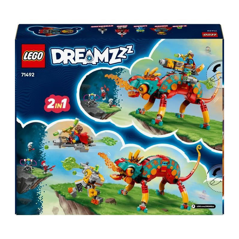 LEGO Dreamzzz 71492 Mateo's Fire-Breathing Chameleon - Game for Boys A