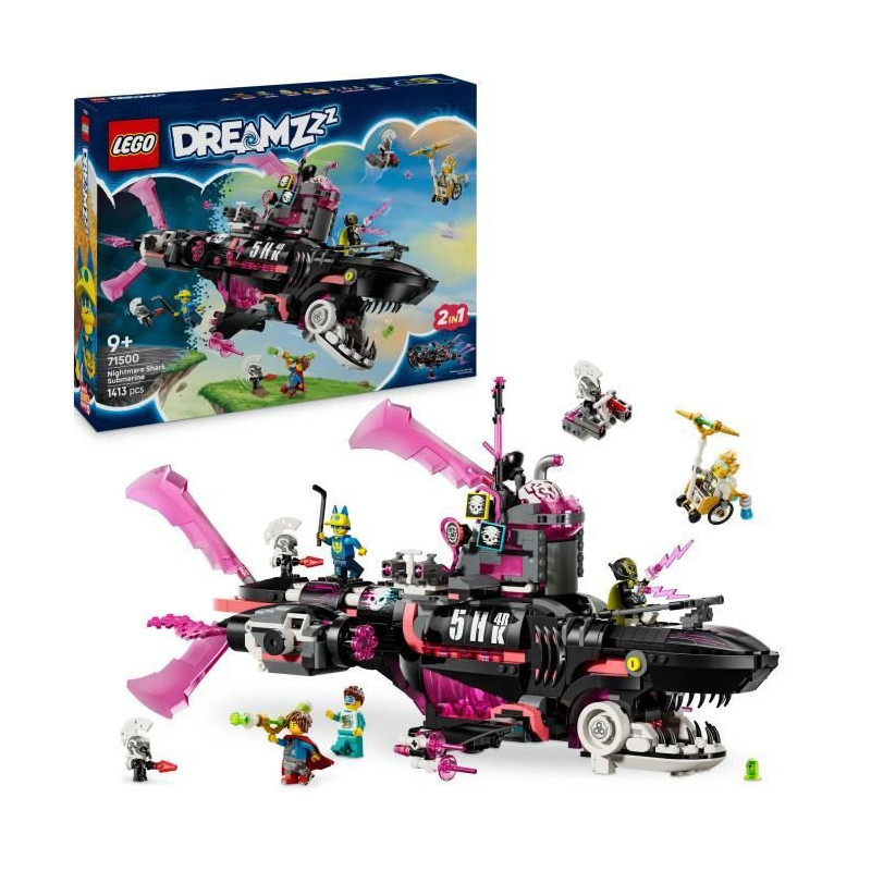 LEGO Dreamzzz 71500 Nightmare Shark Submarine - Creative Play for Boys