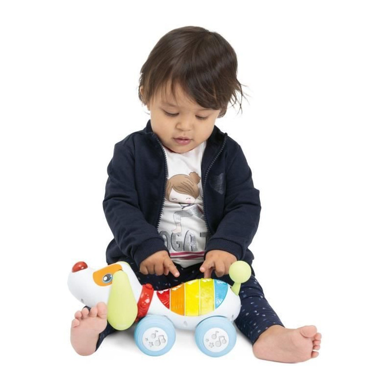 Pull-along toy - Chicco - Dog Ré Mi - White - 18 months - Indoor