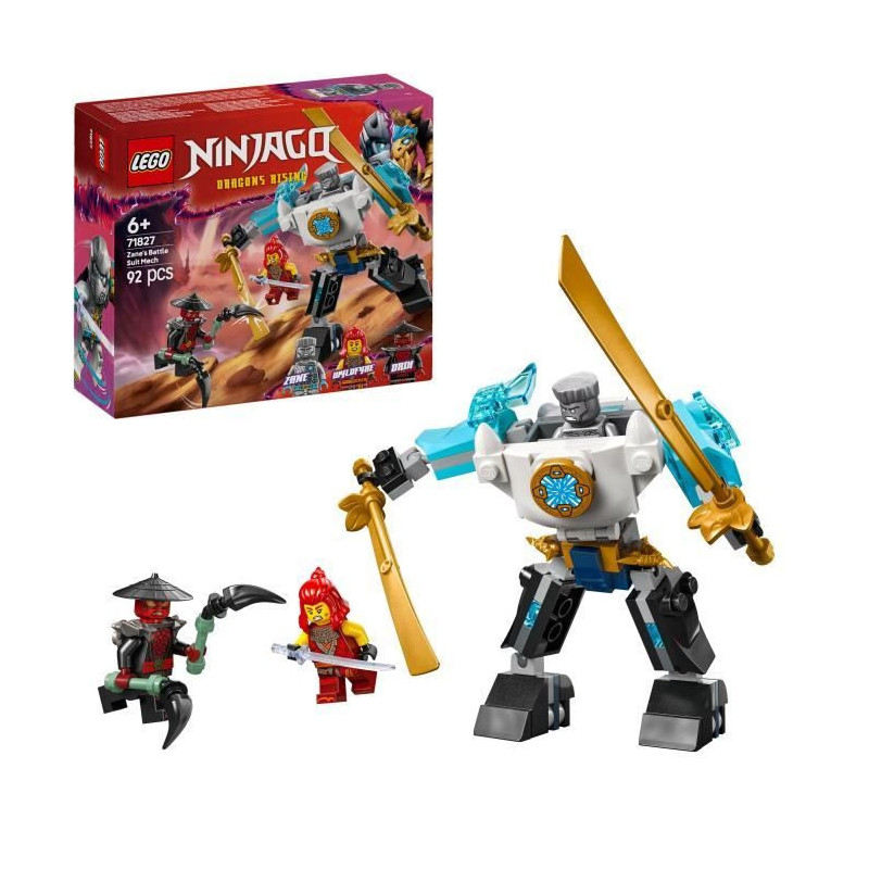 LEGO NINJAGO 71827 Zane's Super Mech Armor - Ninja Role Play for Boys