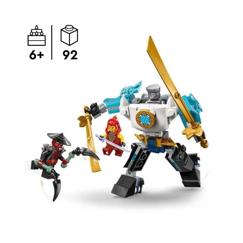 LEGO NINJAGO 71827 Zane's Super Mech Armor - Ninja Role Play for Boys