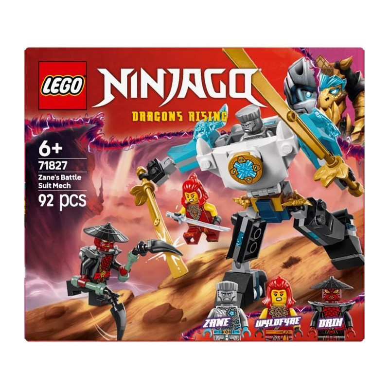 LEGO NINJAGO 71827 Zane's Super Mech Armor - Ninja Role Play for Boys