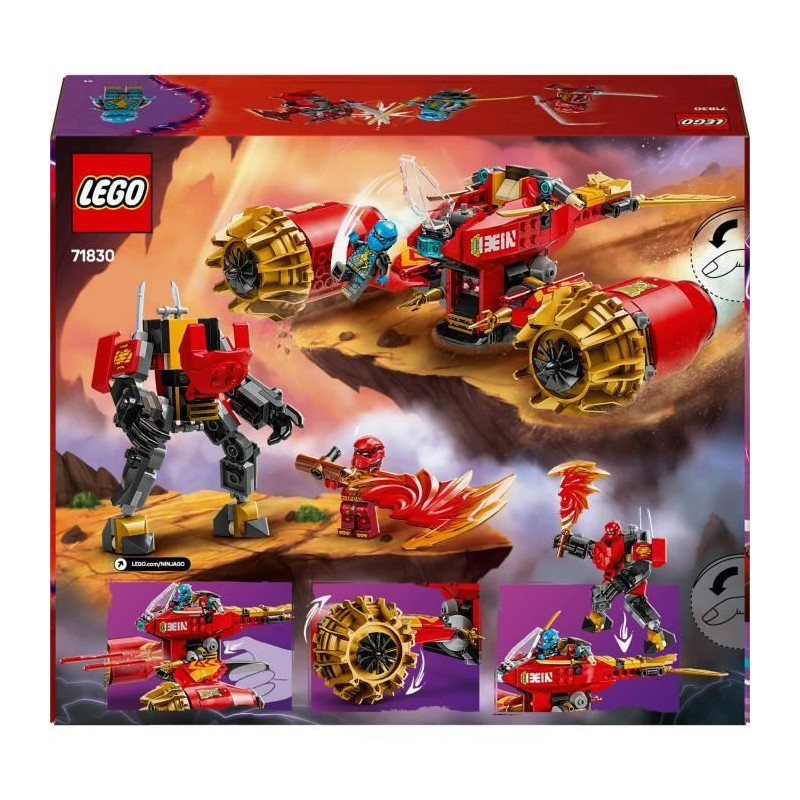 LEGO NINJAGO 71830 Kai Mech Storm Bike - Building Toy for Boys