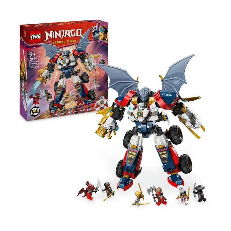 LEGO NINJAGO 71834 Zane's Ultra Combo Mech - 4-in-1 Building Toy for A