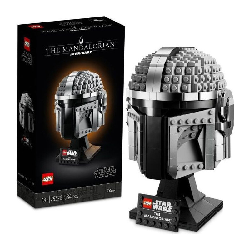 LEGO 75328 Star Wars The Mandalorian Helmet Collectible Model Kit to B