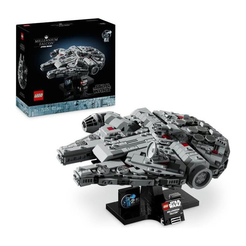 LEGO Star Wars 75375 Millennium Falcon, Building Set, Spaceship, Adult