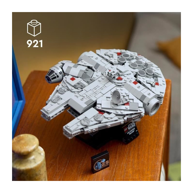 LEGO Star Wars 75375 Millennium Falcon, Building Set, Spaceship, Adult