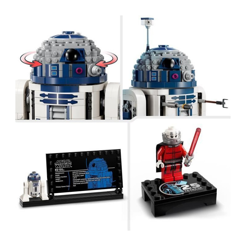 LEGO Star Wars 75379 R2-D2, Droid Toy to Build, Gift for Kids, Battle