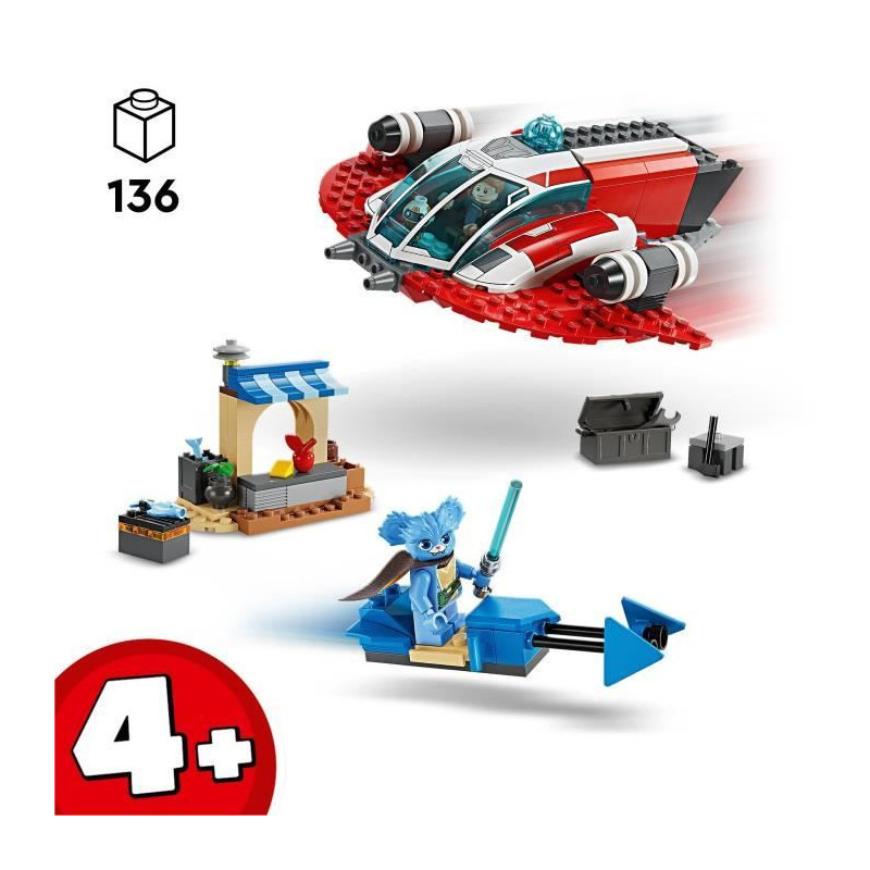 LEGO 75384 Star Wars The Crimson Firehawk, Building Toy with Speeder B