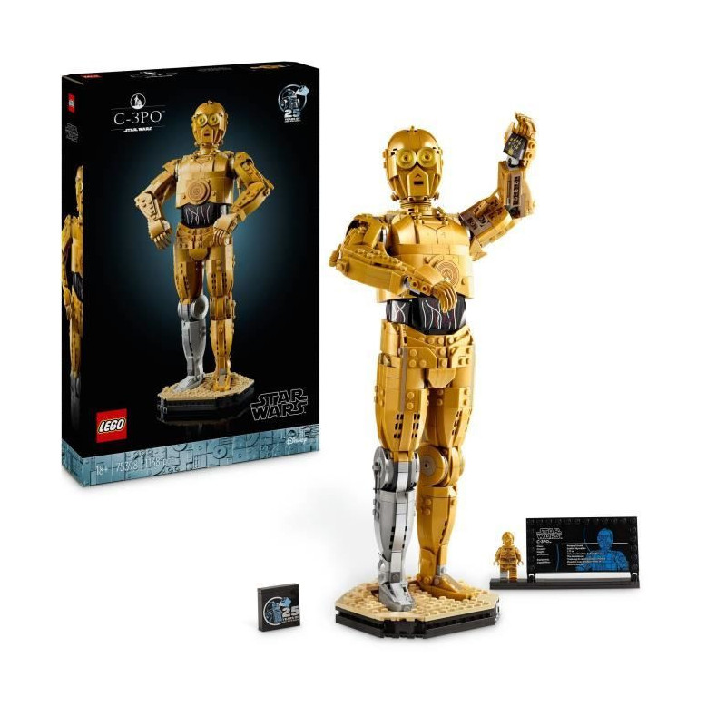 LEGO Star Wars 75398 C-3PO - Droid Figure to Build - Model for Adults