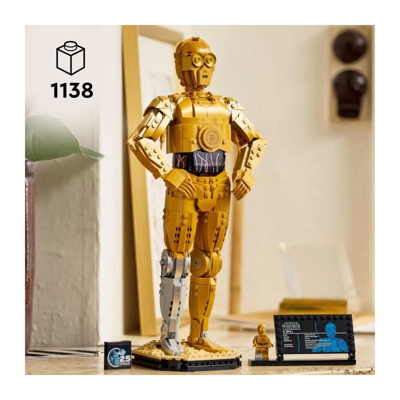 LEGO Star Wars 75398 C-3PO - Droid Figure to Build - Model for Adults