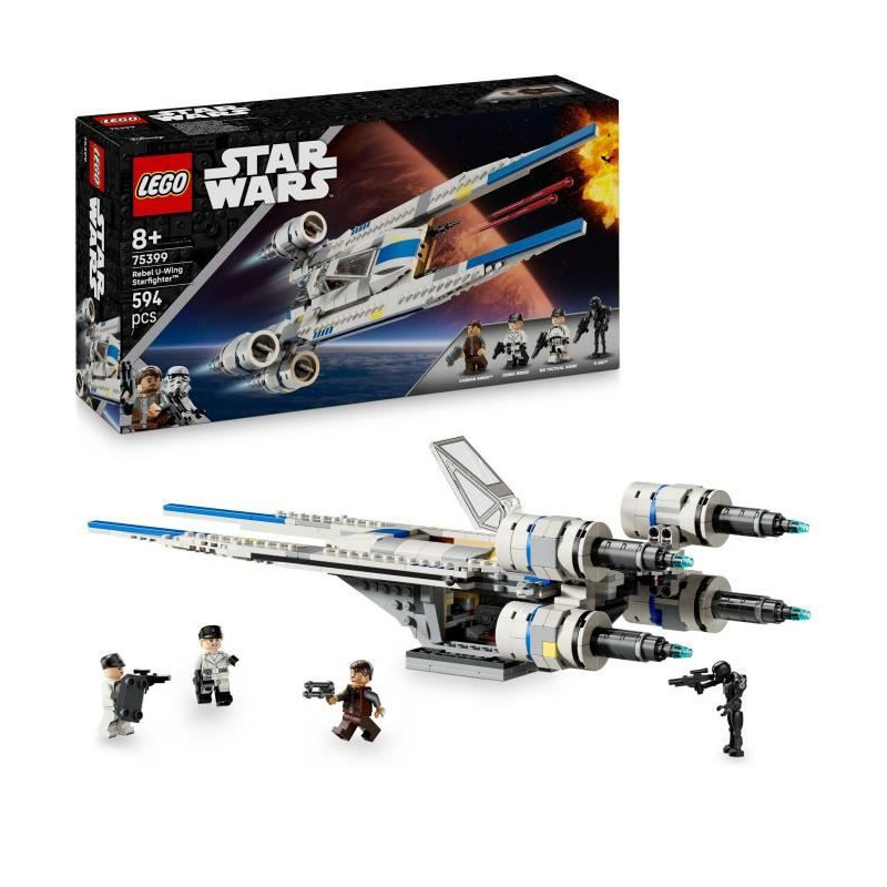 LEGO Star Wars 75399 Andor Rebel Alliance U-Wing Starfighter, Building