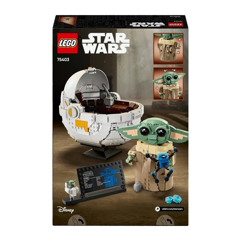LEGO Star Wars: The Mandalorian 75403 Grogu and his pram - Constructio