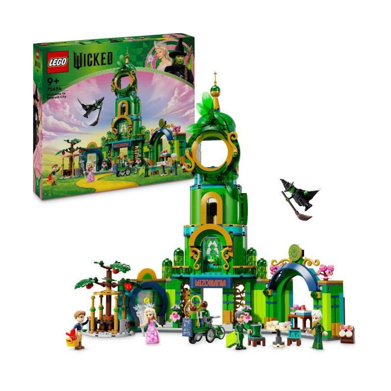 LEGO Wicked 75684 Welcome to Emerald City – Collectible Toy with Gli