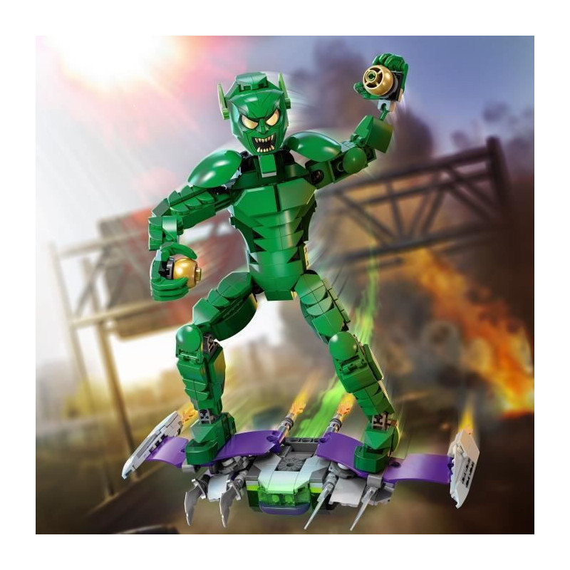 LEGO Marvel 76284 Green Goblin Buildable Minifigure Superhero Toy for