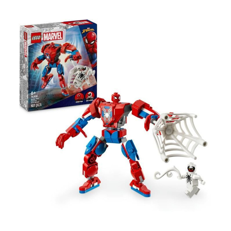 LEGO Marvel 76308 Spider-Man Mech vs. Anti-Venom - Superhero Playset f